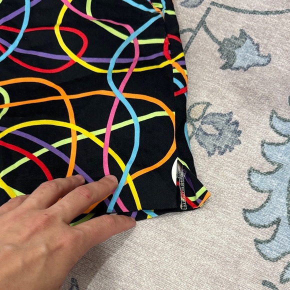 Loudmouth Golf Black Mini Skirt with Multicolor Swirls - Picture 5 of 6